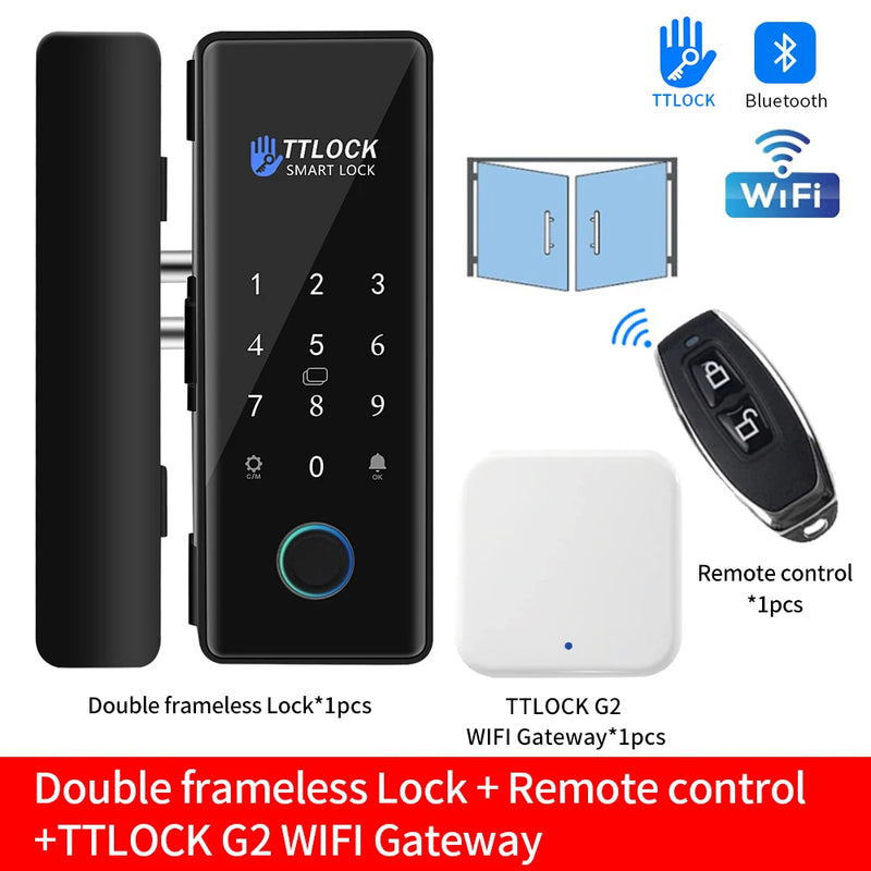 Cerradura Inteligente TTLOCK Biométrica para Puertas de Vidrio y Madera