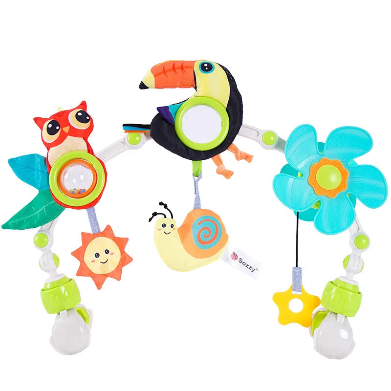 Adjustable Musical Activity Arch Toy for Baby Strollers and Car Seats