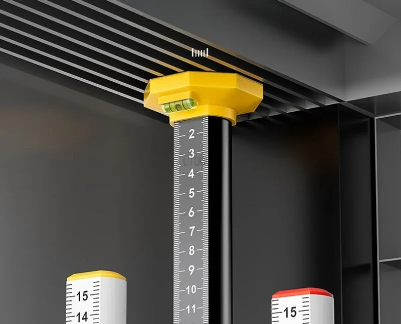 Magnetic Ceiling and Tile Leveling Ruler with Bubble Level