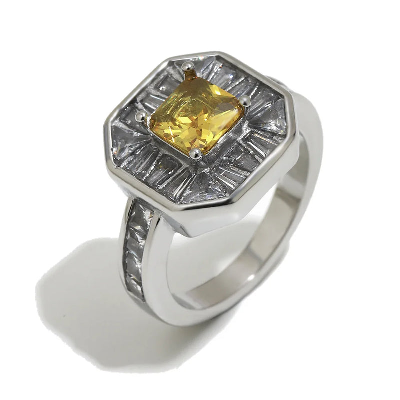 Art Deco Statement Ring with Cubic Zirconia