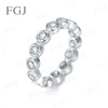 Elegant Moissanite Solitaire Ring in Sterling Silver