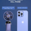Portable Neck Fan with LED Display and Phone Stand