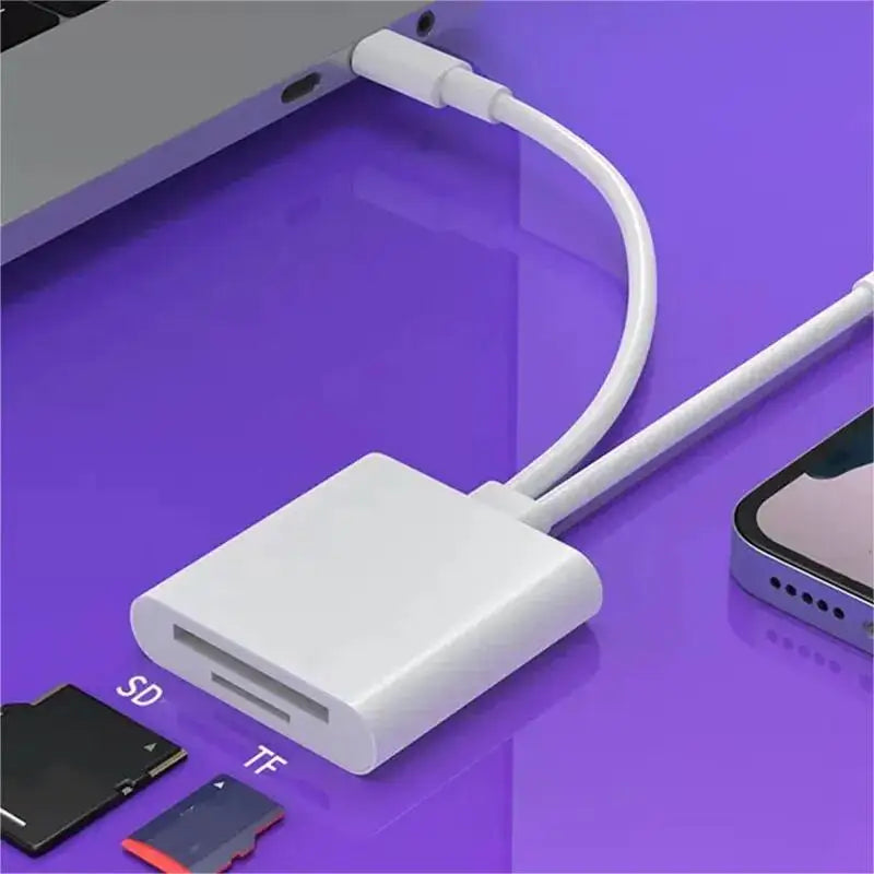 2-in-1 Lightning OTG Card Reader for SD & TF Cards