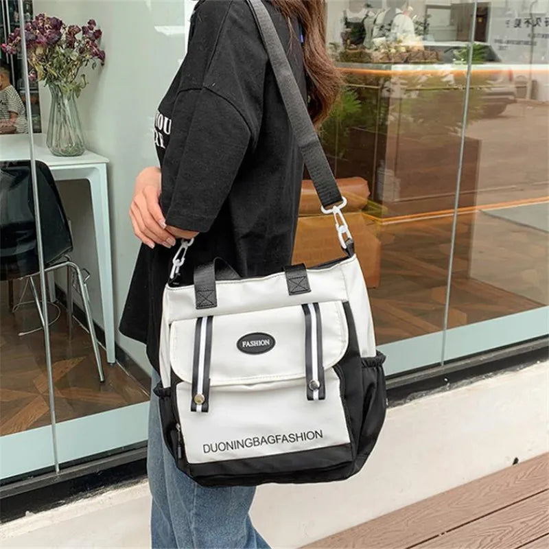 Everyday Nylon Tote Bag with Crossbody Strap