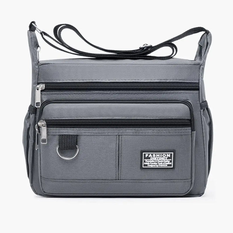 Men's Waterproof Crossbody Bag with Multi-Pocket Storage