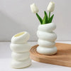 Nordic Spiral White Vase for Modern Home Decor