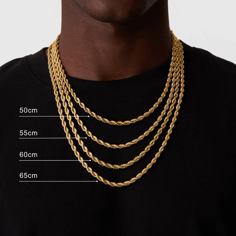 Stainless Steel Rope Chain Necklace