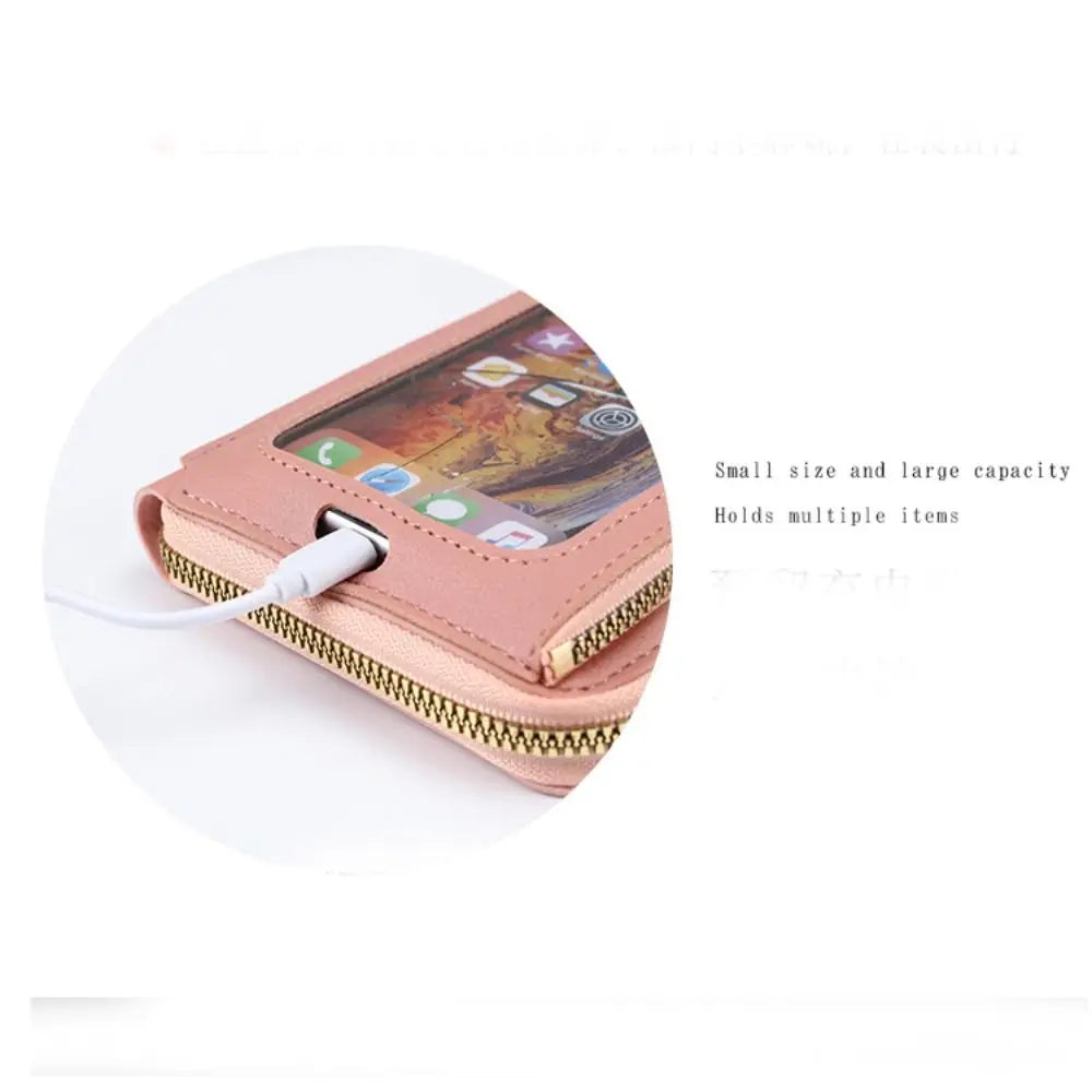 Women's Crossbody Phone Purse with Touchscreen Window