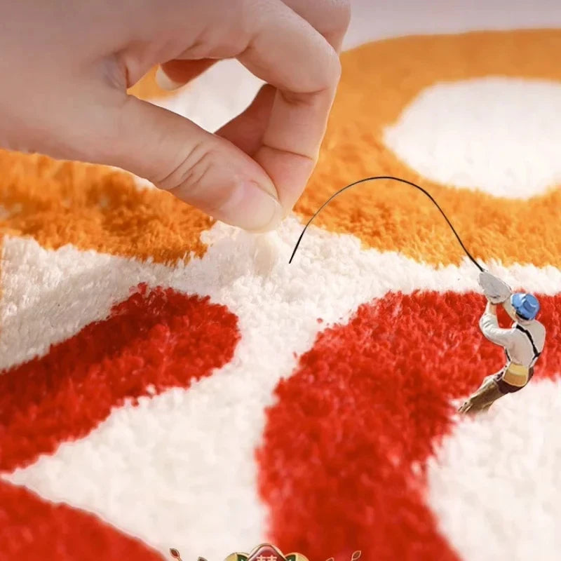 Butterfly-Shaped Plush Rug with Non-Slip Backing