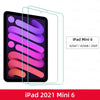 A transparent protective film is shown over an iPad Mini 6 device.