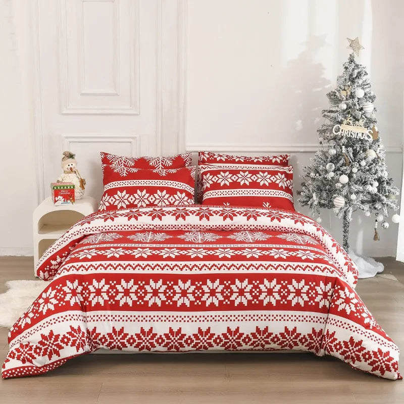 Festive Christmas Duvet Cover Set with Pillowcases