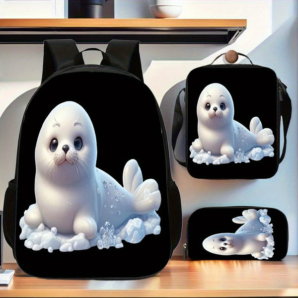 Ensemble Sac à Dos 3 Pièces Tendance avec Sacoche et Trousse