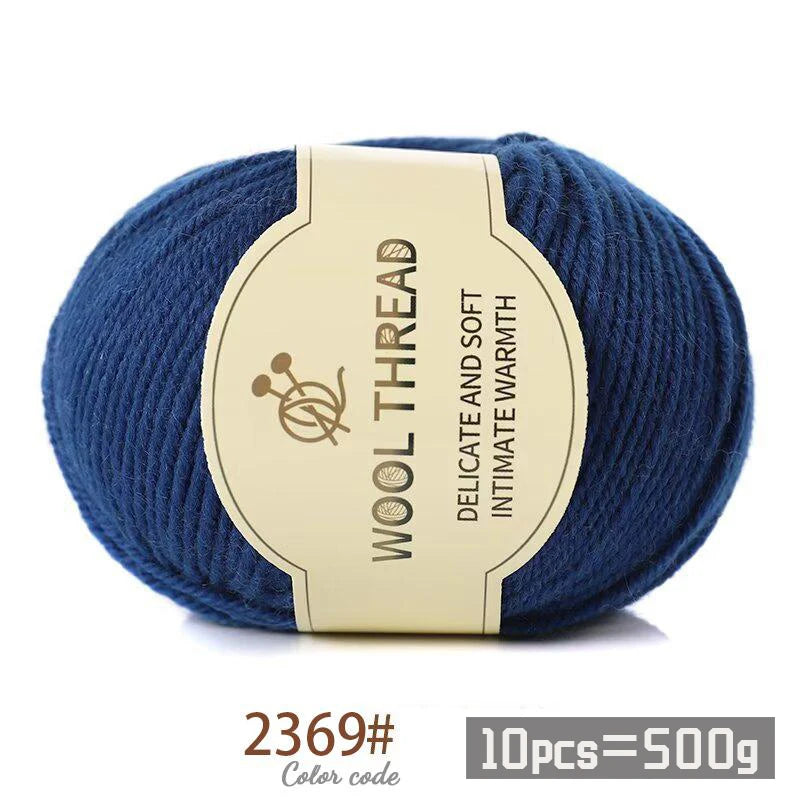 Combed Alpaca Blend Yarn for Hand Knitting – 10-Pack Wool Balls