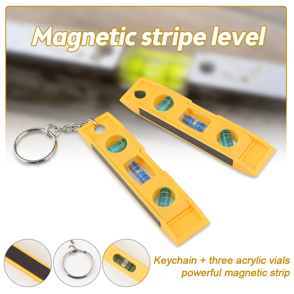 Mini Keychain Bubble Level with Magnetic Base