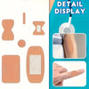 A set of waterproof and breathable PE soft rubber bandages for fingers, wrists, and knuckles shown in various shapes and size