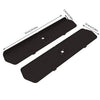 Black silicone faucet mat and sink splash guard shown flat