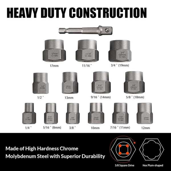 Un jeu d'embouts et d'outils de construction robustes en acier chrome-moly haute dureté