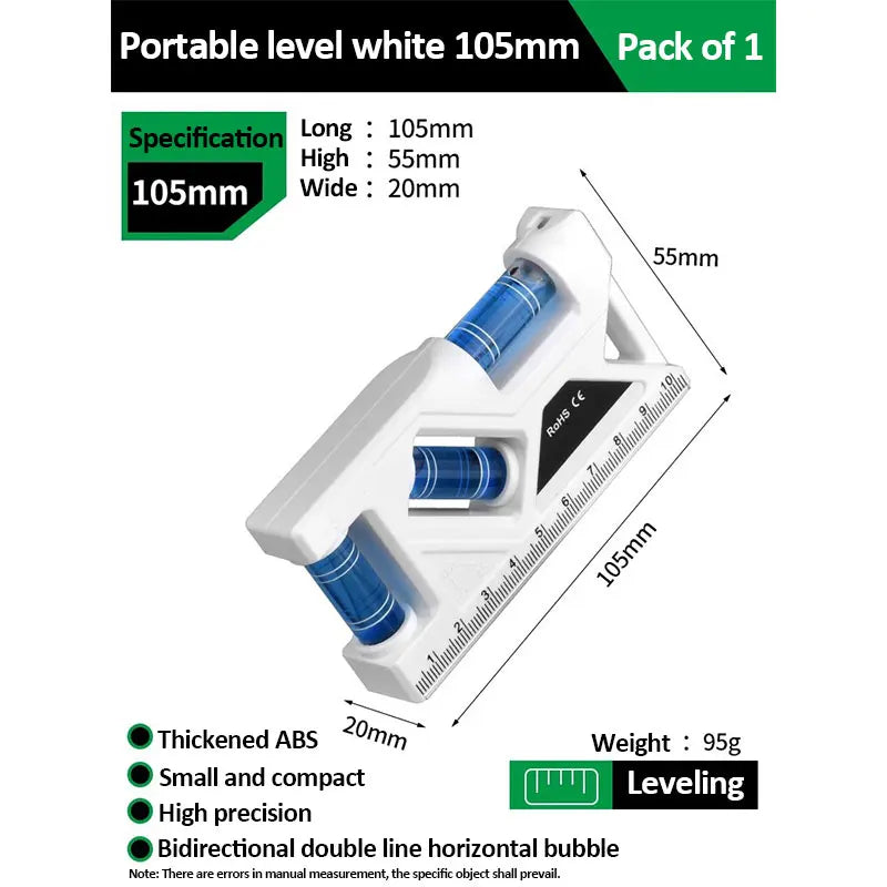 Magnetic Pocket Level Gauge with 3-Axis Precision