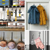 A collection of heavy duty magnetic hooks for refrigerators and metal surfaces, including various sized tools and kitchen ute