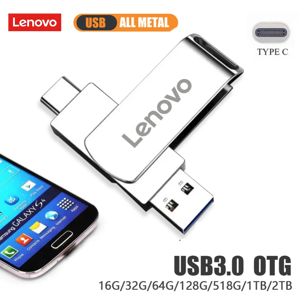 Lenovo USB 3.2 Flash Drive – High-Speed Metal Storage
