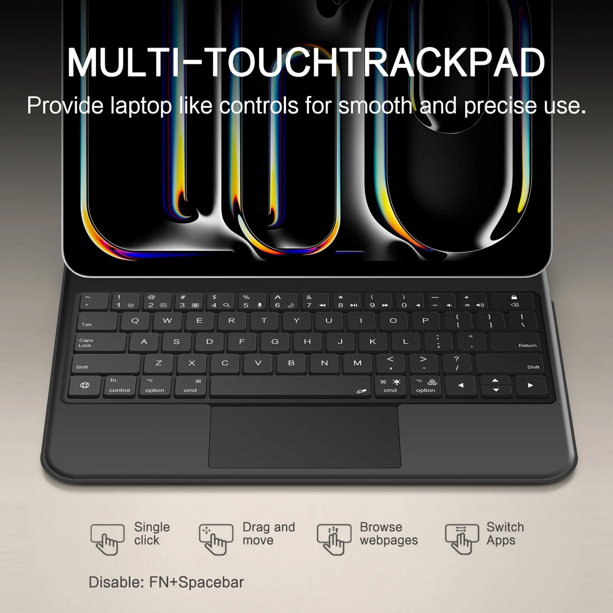 Magnetic Pogo Pin Keyboard Case for iPad Pro & Air