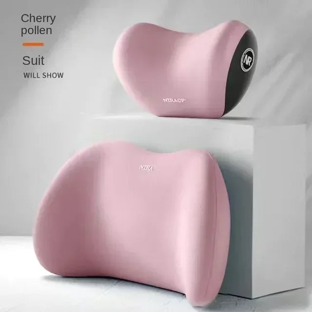 Memory Foam Car Neck and Lumbar Support Cushion Set