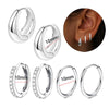 Moon-Shaped Stainless Steel Flatback Earrings