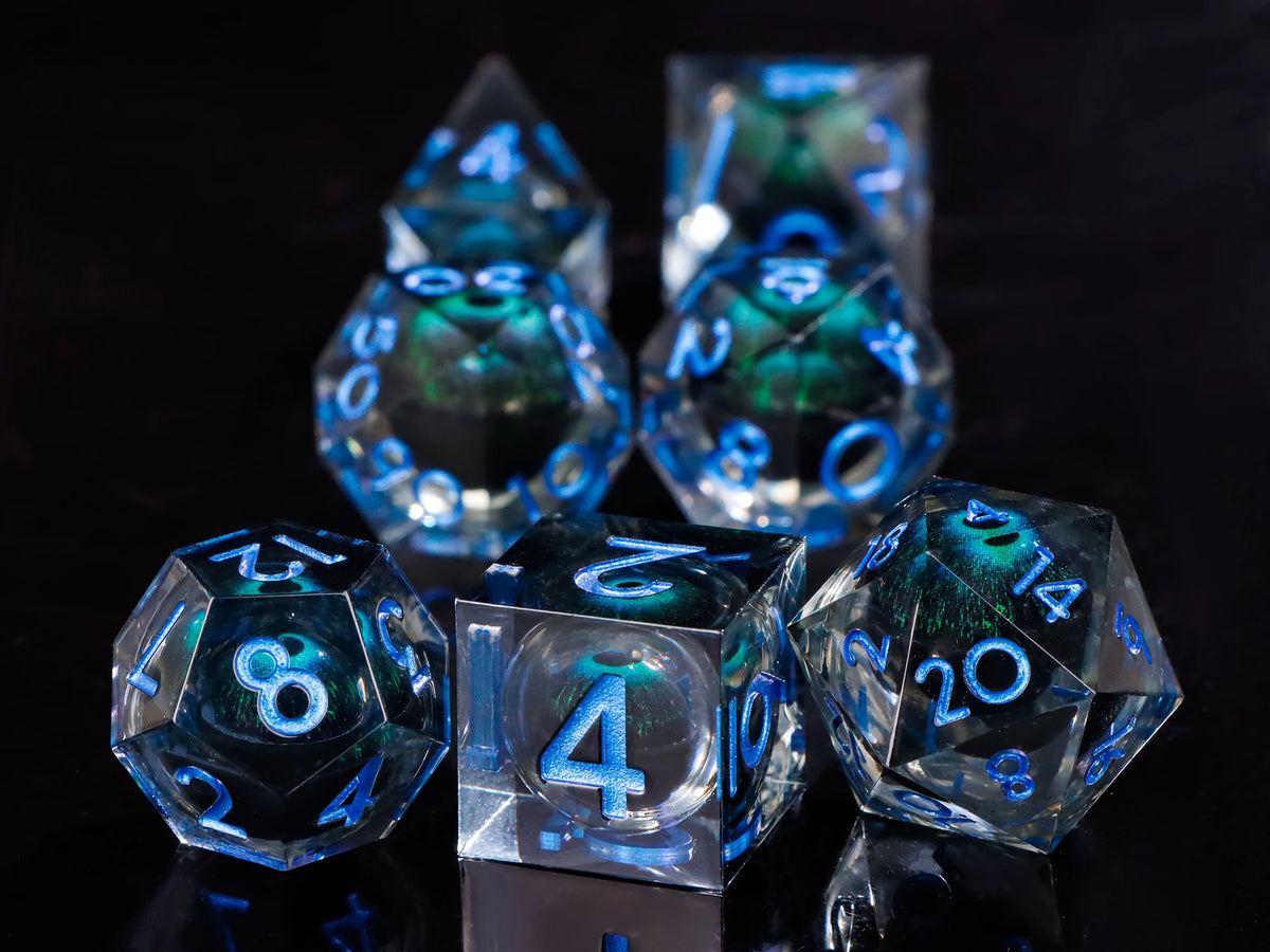 Beholder's Eye Sharp Edge Resin Dice Set for D&D