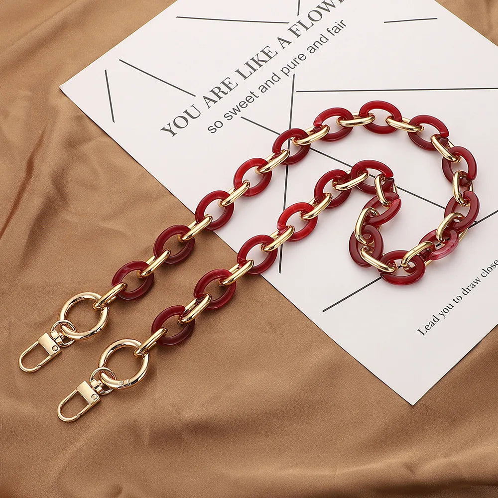 Acrylic Resin Chain Bag Strap for Purses and Crossbody Bags