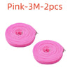 Two pink 3M heavy-duty nylon outdoor clothesline cords rolled up.
