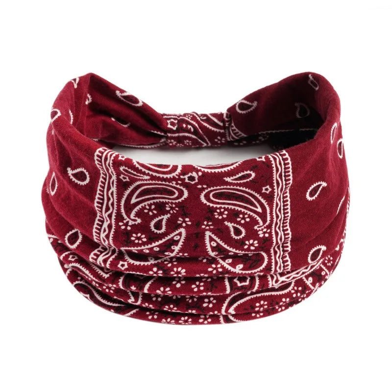 Bandeau Vintage à Motif Imprimé