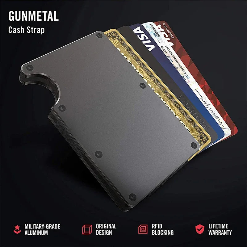 Slim RFID-Blocking Aluminum Wallet