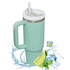 40oz Insulated Tumbler with Handle and Straw
