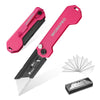 Folding Utility Knife 3-Pack with Quick-Change Blades and Belt Clip