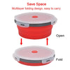 Collapsible Silicone Food Storage Containers with Lids