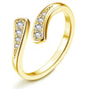 Gold-Plated Geometric Zircon Toe Ring
