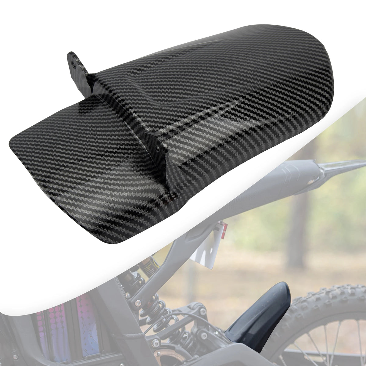 Carbon Fiber Style Rear Fender for Sur-Ron Light Bee S/X