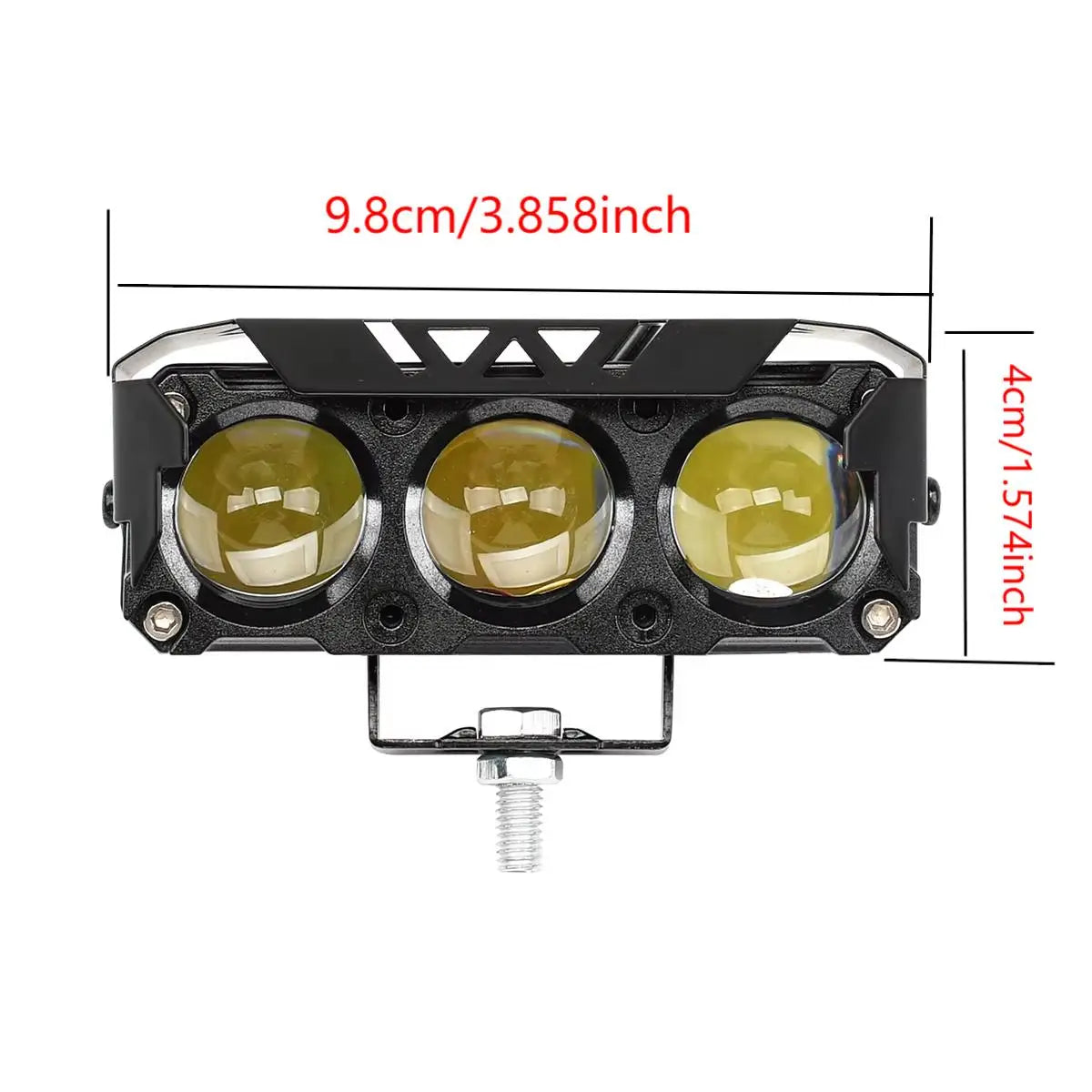 Dual Color LED Spotlight with High/Low Beam for Motorcycles and Vehicles
