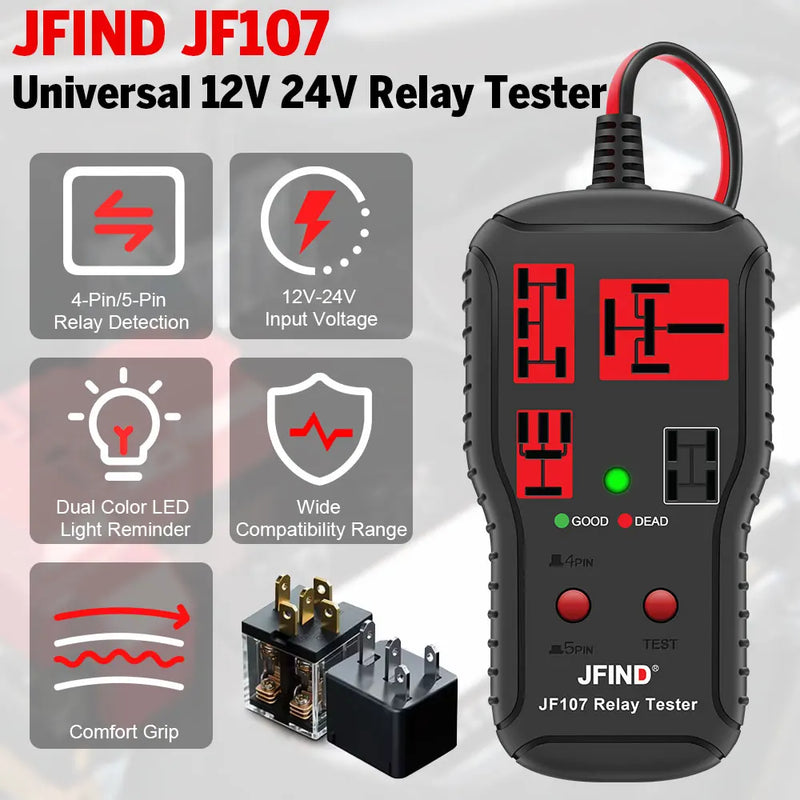 Universal Automotive Relay Tester for 12V and 24V Systems