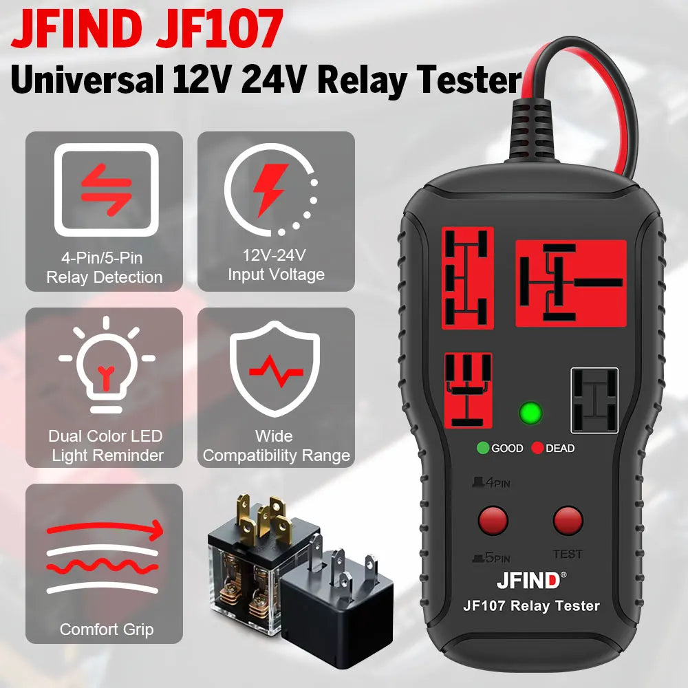 12V-24V Automotive Relay Tester with LED Indicators
