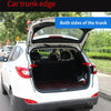 Car trunk edge showing both sides of the trunk for a double-layer self-adhesive door seal strip installation.