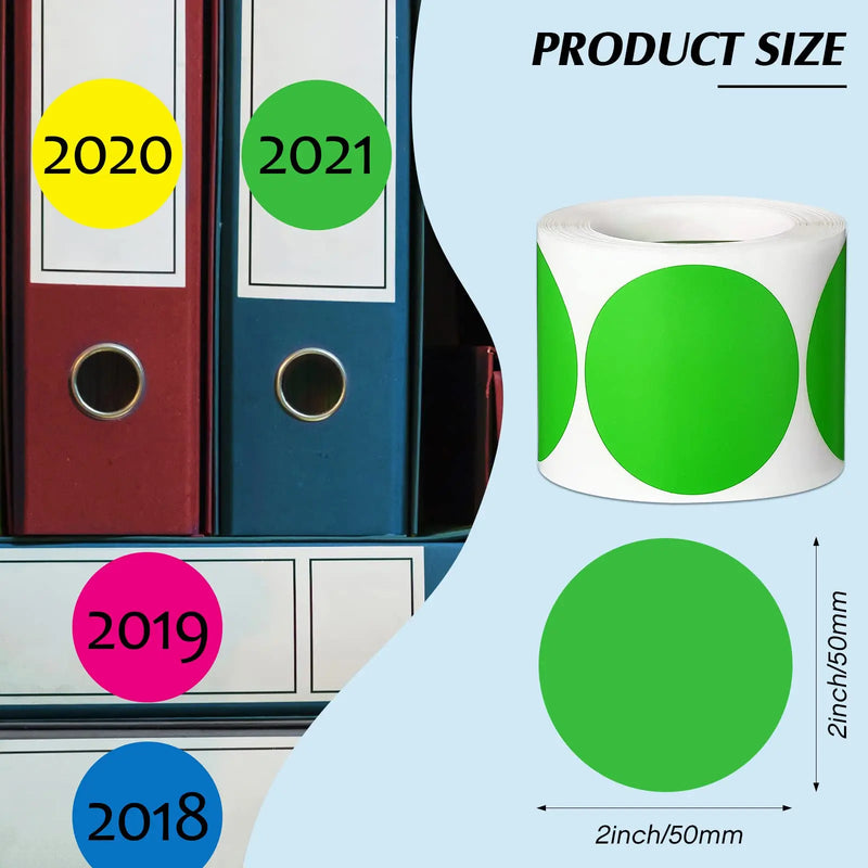 Round Thermal Sticker Labels - 600 Count per Roll