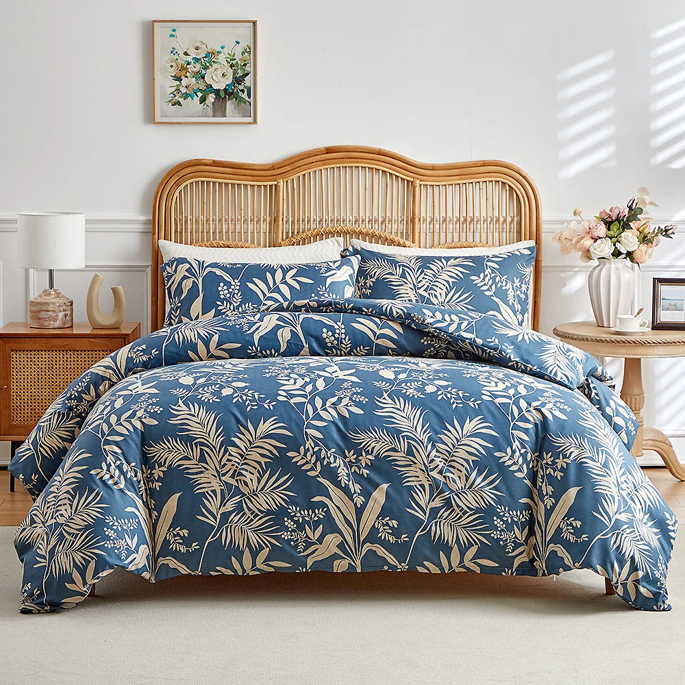 Vintage Floral Duvet Cover Set with Pillowcases