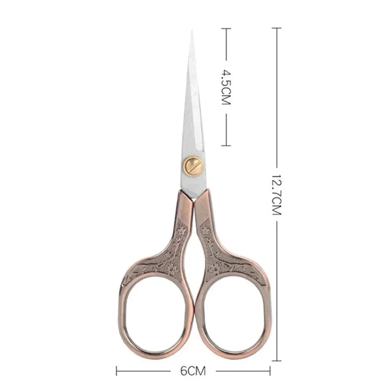 Vintage Stainless Steel Sewing Scissors for Fabric and Embroidery