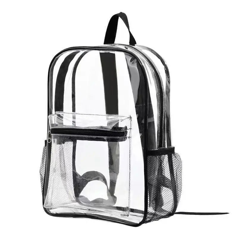 Heavy-Duty Transparent PVC Backpack with Padded Straps