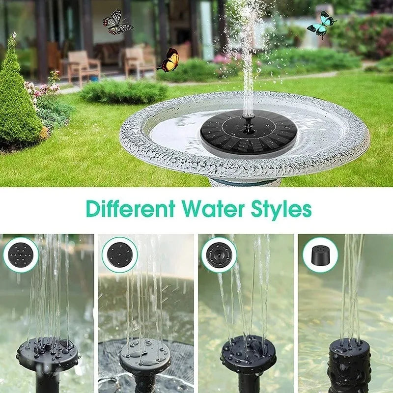 Solar-Powered Floating Fountain for Pools & Gardens
