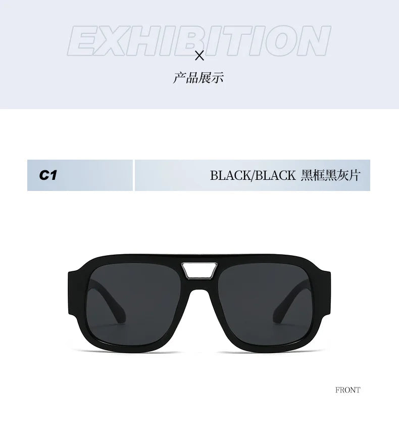 Retro Square Leopard Print Sunglasses for Women