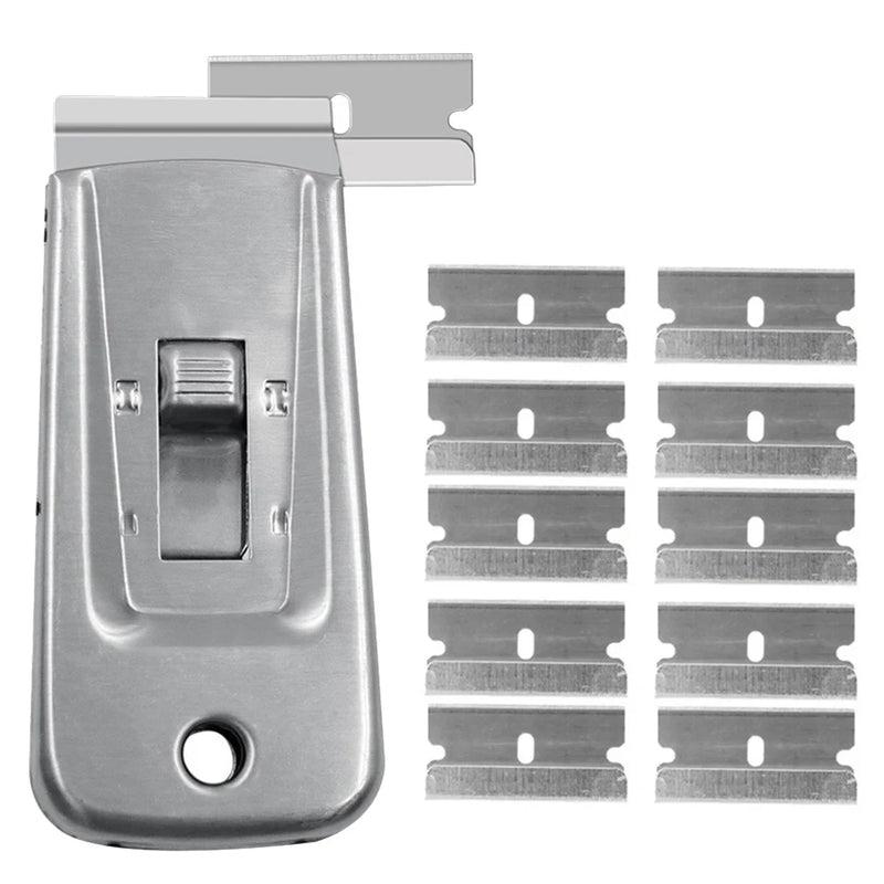 Stainless Steel Razor Scraper with Retractable Blade