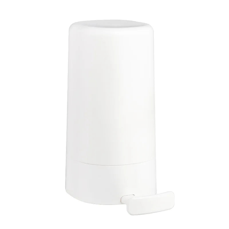 A white soap bar grinder and dispenser with a wall-mount option.