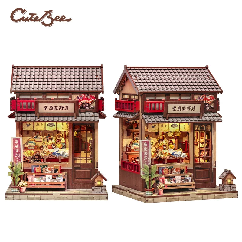Book Nook DIY Wooden Miniature Kit with LED Lighting